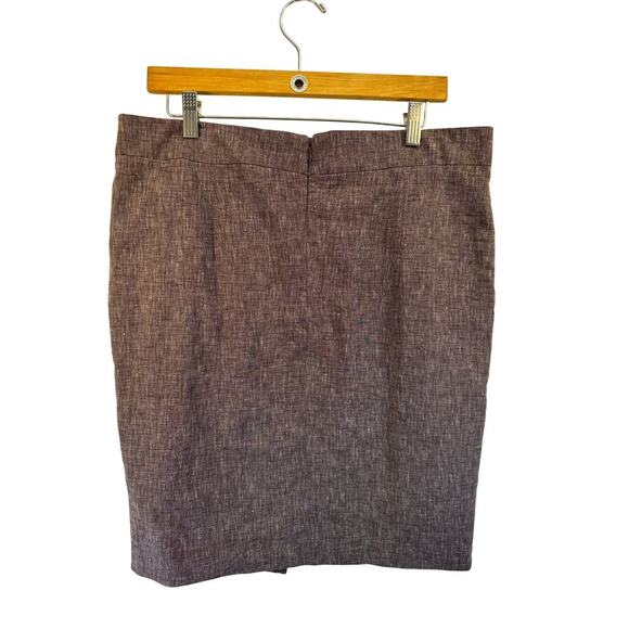 AGB Women Linen Blend Career Skirt Pockets Classy Old Money Size 10 Lined - Picture 5 of 6